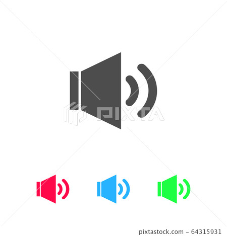 Sound icon flat. Sound icon flat. 64315931