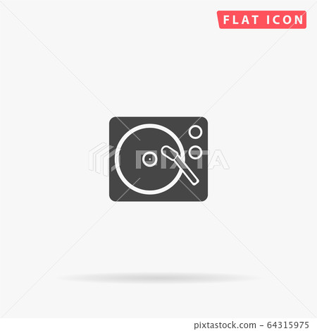 Record Player flat vector icon 64315975