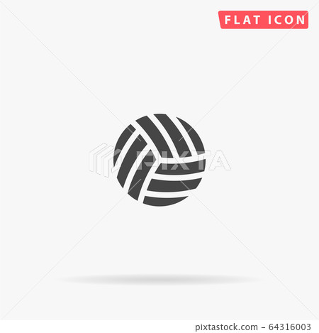Voleyball flat vector icon - Stock Illustration [64316003] - PIXTA