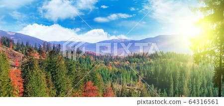 Beautiful mountain landscape with colorful 64316561