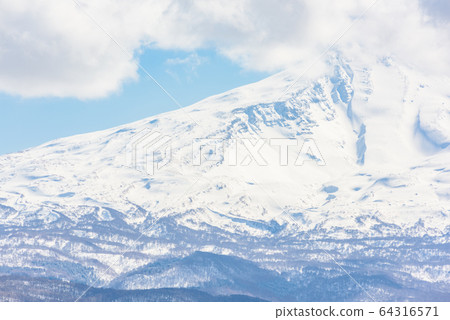 Mt. Chokai in early spring Mt. Chokai in early spring 64316571