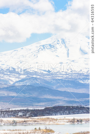 Mt. Chokai in early spring Mt. Chokai in early spring 64316593