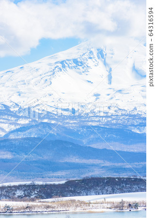 Mt. Chokai in early spring 64316594