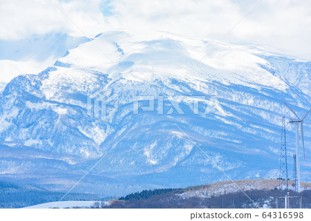 Mt. Chokai in early spring 64316598