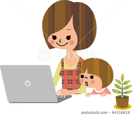 遠程辦公兒童保育 64316618