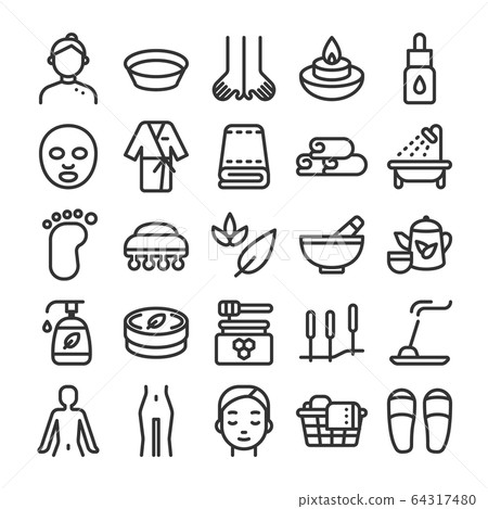 Beauty icon set 64317480