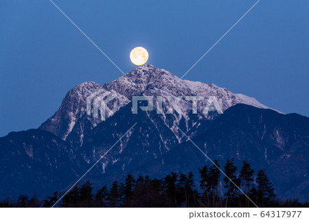 超級小岳下沉的超級月亮 超級小岳下沉的超級月亮 64317977