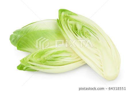 Chicory salad isolated on white background with clipping path and full depth of field. 64318551