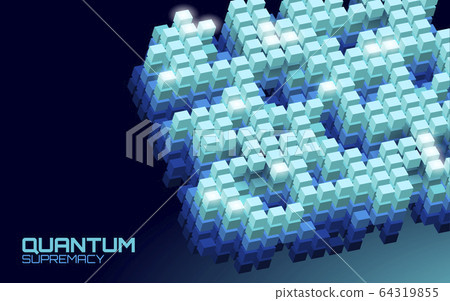 Quantum supremacy high performance computer. Modern technology fast computing web system server. Online connection fast solve problem supercomputer vector illustration 64319855
