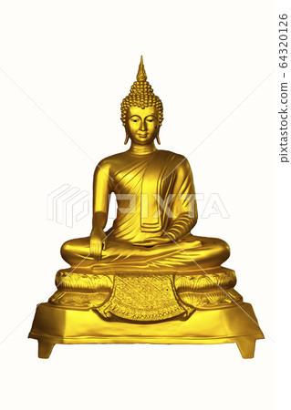 Golden buddha On a white background Golden buddha On a white background 64320126