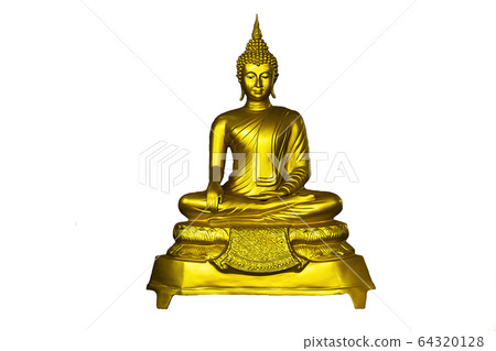 Golden buddha On a white background 64320128
