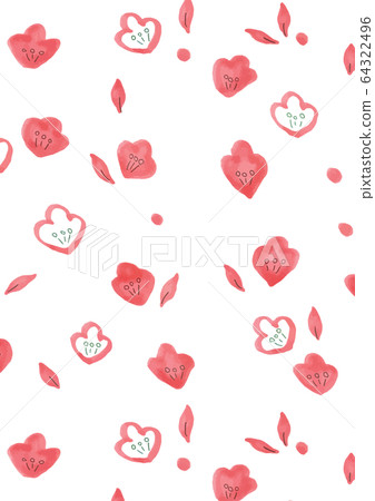 Hand-painted flower pattern vertical Hand-painted flower pattern vertical 64322496
