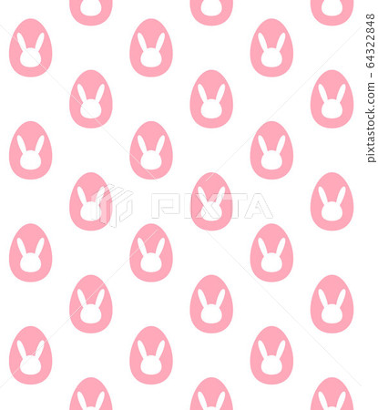 Vector seamless pattern of rabbit head in pink egg Vector seamless pattern of rabbit head in pink egg 64322848