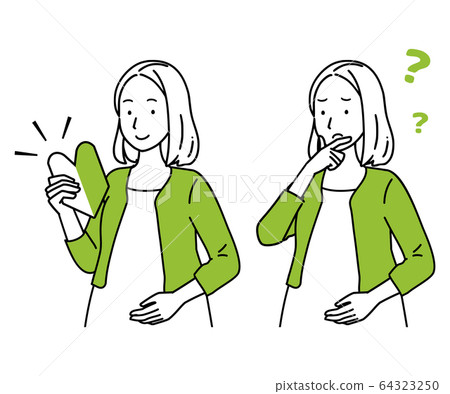Set of pregnant women with beginner marks 64323250