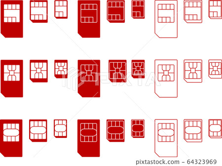 SIM card icon set vector illustration 64323969