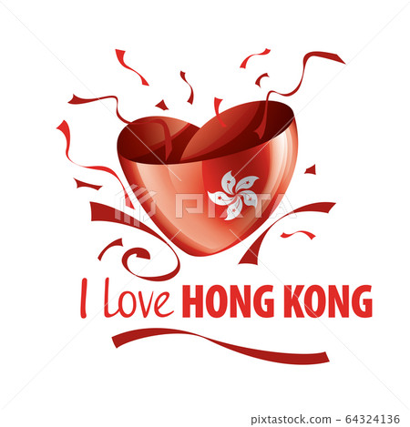 Hong Kong flag, vector illustration on a white background 64324136