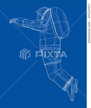 Astronaut concept. Vector rendering of 3d Astronaut concept. Vector rendering of 3d 64324457
