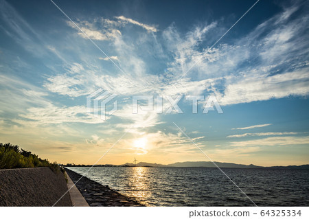 Sunset and Nakaumi 64325334