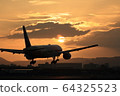 Afternoon passenger plane 64325523