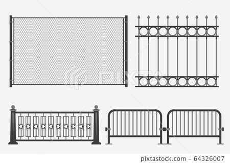 metal fence black color set 64326007