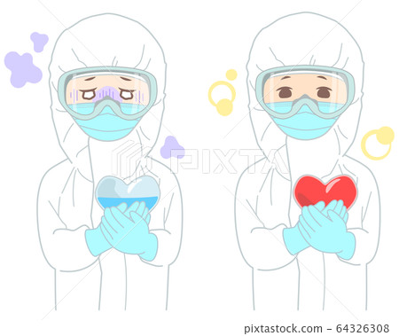 Illustration about mental health (touch sharp) Heart protection suit Decontamination Infection prevention Medical disintegration Illustration about mental health (touch sharp) Heart protection suit Decontamination Infection prevention Medical disintegration 64326308