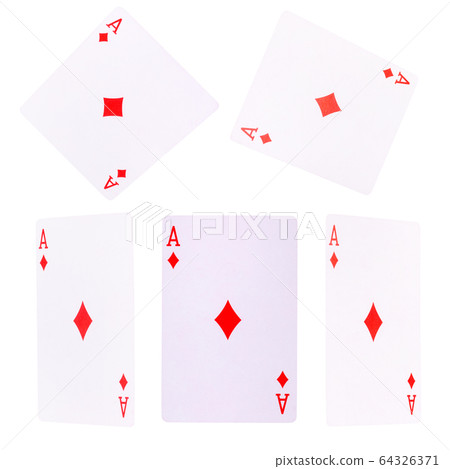 Playing cards for poker game on white background with clipping path. Playing cards for poker game on white background with clipping path. 64326371