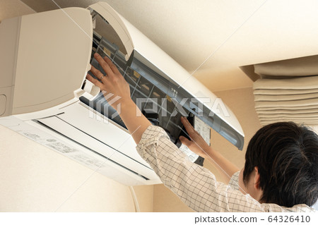 Air conditioner, house, filter cleaning 64326410