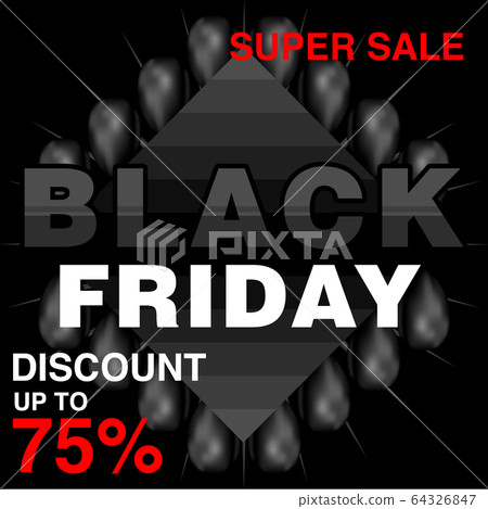 black friday sale template, with helium balloon 64326847