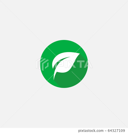 Flat leaves icons. Leaf vector illustration Flat leaves icons. Leaf vector illustration 64327109