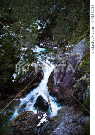 Beautiful waterfall Wodogrzmoty Mickiewicza in Beautiful waterfall Wodogrzmoty Mickiewicza in 64328152