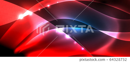 Abstract background. Shiny design neon waves... - Stock Illustration  [64328732] - PIXTA