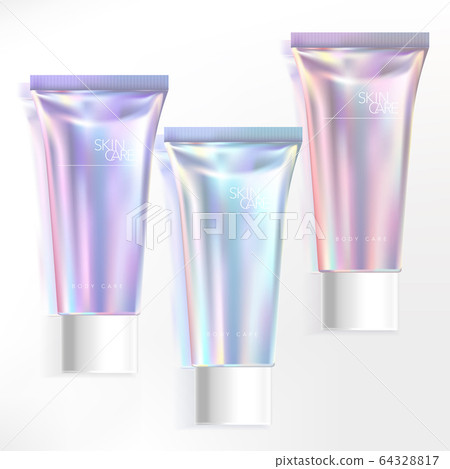 Vector Cosmetics Skincare Healthcare Haircare tubes with white screw cap Vector Cosmetics Skincare Healthcare Haircare tubes with white screw cap 64328817