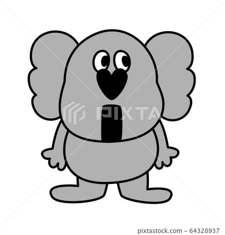 Koala with open mouth not blocked Koala with open mouth not blocked 64328937