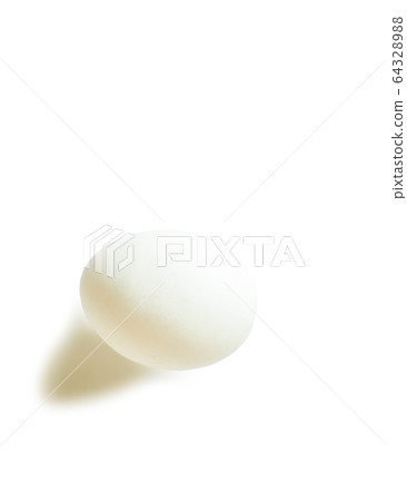 White chicken egg isolated on a white background. White chicken egg isolated on a white background. 64328988