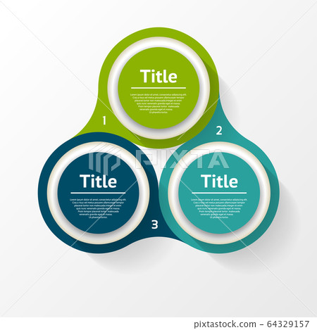 Vector circle infographic. Template for diagram, graph, presentation and chart. Business concept with three options, parts, steps or processes. Abstract background Vector circle infographic. Template for diagram, graph, presentation and chart. Business concept with three options, parts, steps or processes. Abstract background 64329157