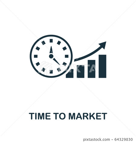 Time To Market icon. Simple element from intellectual property collection. Filled Time To Market icon for templates, infographics and more 64329830