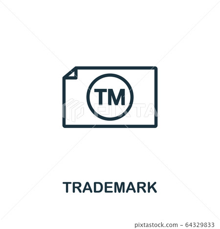Trademark icon. Simple element from intellectual property collection. Filled Trademark icon for templates, infographics and more 64329833