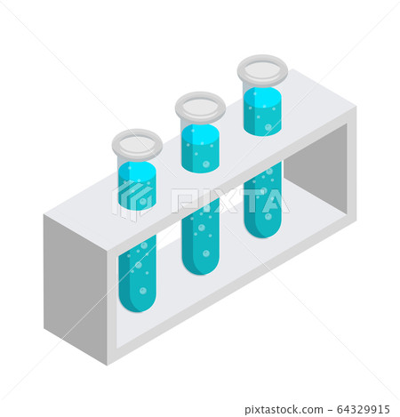 Testing tubes flat vector illustration Testing tubes flat vector illustration 64329915