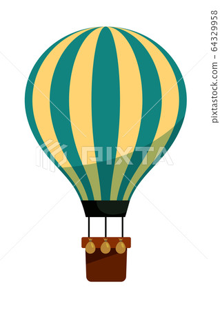 Hot air balloon flat vector illustration Hot air balloon flat vector illustration 64329958
