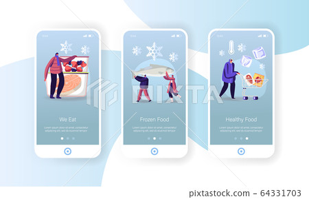 Frozen Food Mobile App Page Onboard Screen... - Stock Illustration  [64331703] - PIXTA