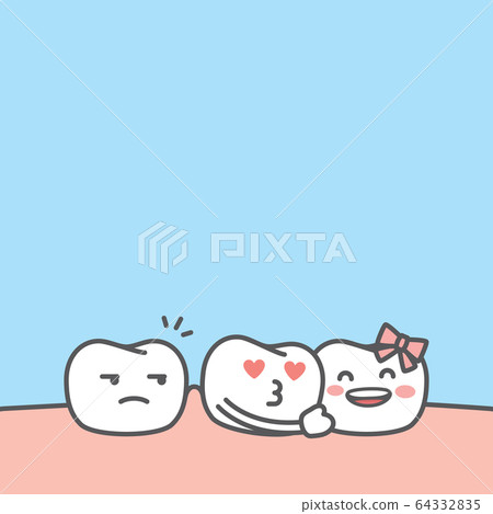 Blank banner Dental cartoon of gap teeth and - Stock Illustration  [64332835] - PIXTA