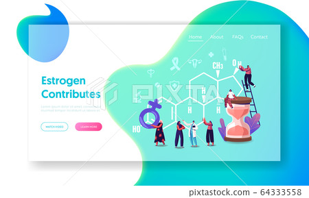 Hormones Health, Diagnostics and Treatment Landing Page Template. Tiny Female Characters Patients and Doctor Hormones Health, Diagnostics and Treatment Landing Page Template. Tiny Female Characters Patients and Doctor 64333558