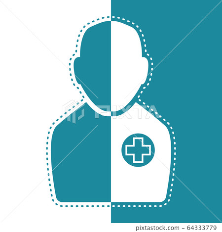 Bicolor icon of a doctor Bicolor icon of a doctor 64333779
