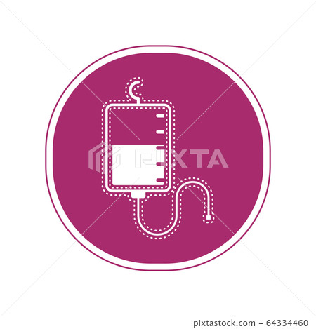 Sticker of a serum bag icon Sticker of a serum bag icon 64334460