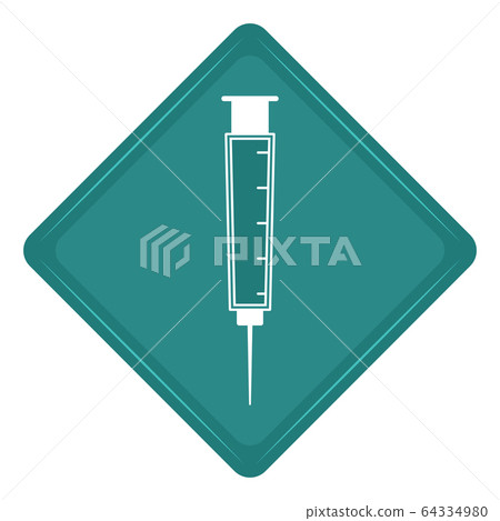 Sticker of a syringe icon Sticker of a syringe icon 64334980