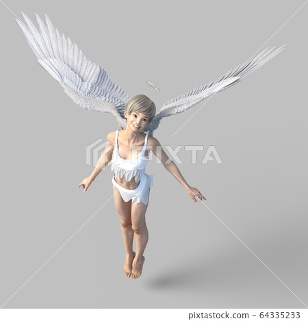 Beautiful leg angel perming 3DCG illustration material 64335233