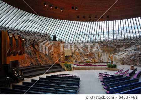 Inside the Temppeliaukio Church Inside the Temppeliaukio Church 64337461