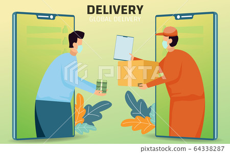 Online shopping and Online delivery service Online shopping and Online delivery service 64338287