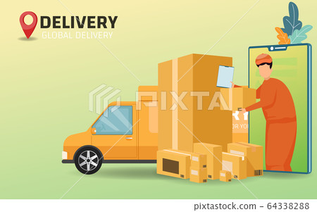 Online shopping and Online delivery service 64338288