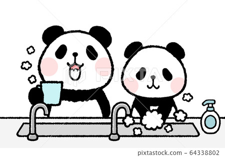 熊貓洗手漱口 熊貓洗手漱口 64338802